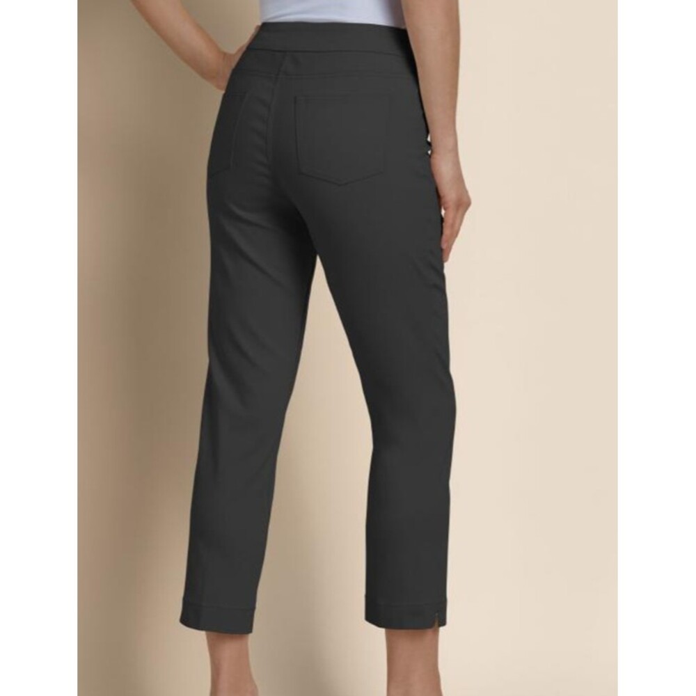Soft Surroundings Super Stretch Capri Crop Pants Size PM Black New